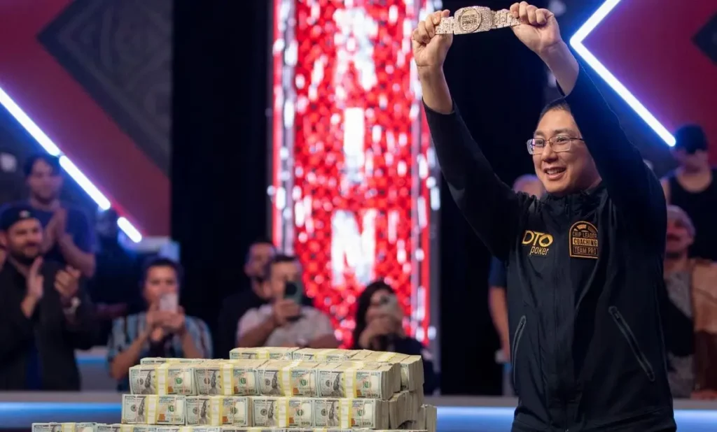 Jonathan Tamayo winning WSOP Main Event 2024